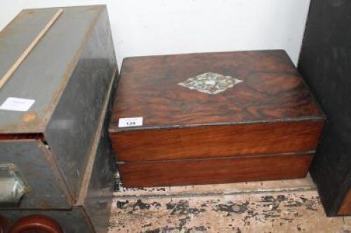 A 19thC rosewood writing box