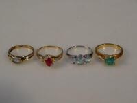 Two stone set dress rings