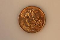 An Edward VII gold half sovereign