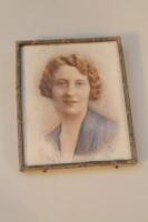 A 20thC miniature of a young woman