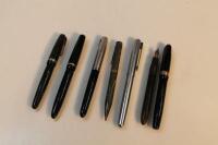 A Parker Fountain Pen and various other pens.