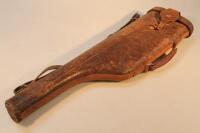 A 19thC leather rifle case