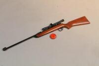 A 1958 BSA air rifle and Eley Wasp pellets.