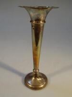 An Edwardian silver specimen vase