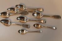 A set of six Victorian silver teaspoons