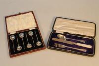 A set of six George V silver coffee spoons