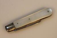 A George V silver bladed pocket fruit knife