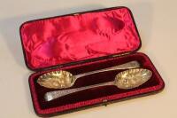 A pair of George IV silver spoons