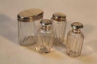 Two late Victorian silver topped scent bottles