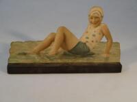 A 1930's cut-out picture of a bather