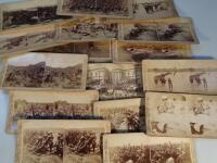 A collection of stereoscope viewing cards of The Boer War dated 1897. (16).