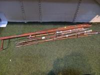 A collection of cane and other rods