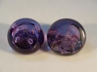 Two Caithness glass paperweights