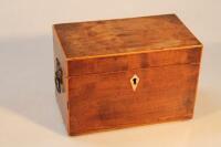 A late 18thC mahogany tea caddy.