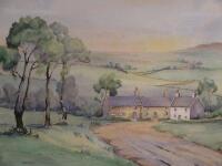 James North. (20thC School). View of a landscape with rendered buildings