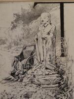 Alfred Parsons. R.A. Illustration of a roadside shrine