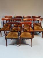 A set of ten William IV mahogany dining chars