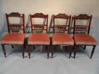 A set of four late 19thC dining chairs