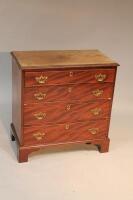 A 19thC mahogany small chest of four drawers