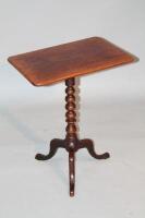 A 19thC mahogany rectangular tilt top table.