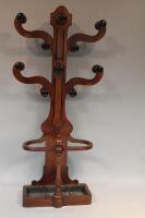 A 19thC mahogany hall stand