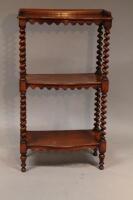 A 19thC mahogany three tier whatnot