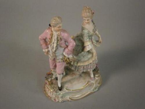 A late 19th/early 20thC Meissen porcelain figure group