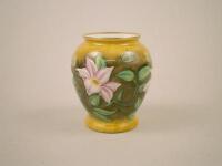 A limited edition Moorcroft enamel Maltese Clematis pattern vase