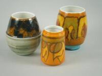 Three Poole pottery Delphis Ware vases