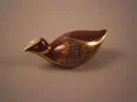 A Royal Crown Derby paperweight of a seated bird