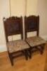 A pair of 17thC oak side chairs