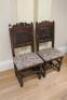 A pair of 17thC oak side chairs - 2