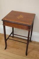 A late Victorian marquetry occasional table