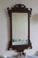 A 19thC walnut pier glass