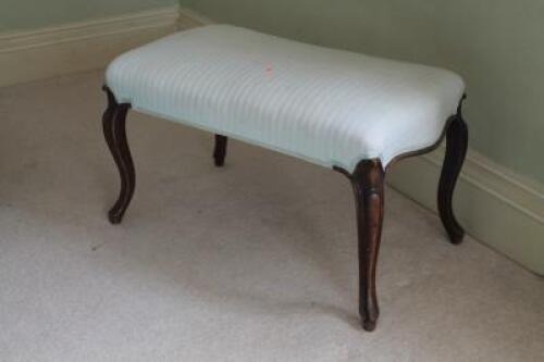 A Victorian walnut serpentine stool