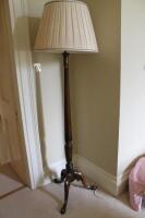 A Victorian mahogany standard lamp