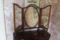 An Edwardian mahogany dressing table triple mirror