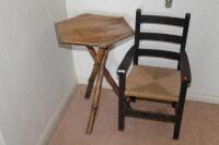 A child's chair and bamboo table (2)