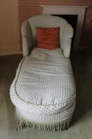 A Victorian mahogany framed upholstered day bed