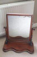 A Victorian mahogany dressing table mirror