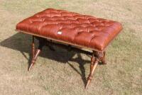 A Victorian walnut stool