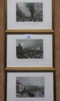 After J M W Turner. Three hand coloured engravings of Parisian scenes