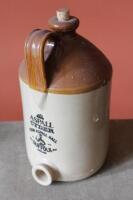 A stoneware 1 gallon cider flagon for Aspall Cyder