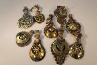 Various individual horse brasses.