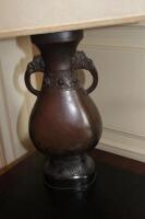 A Chinese bronze baluster vase