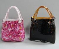 Two glass hand bags