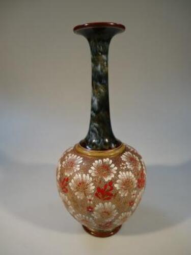 A large Slaters Doulton bottle vase