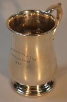 A George V silver plain tankard