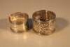 Two silver napkin rings