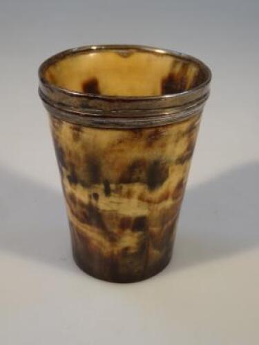 A 19thC horn beaker